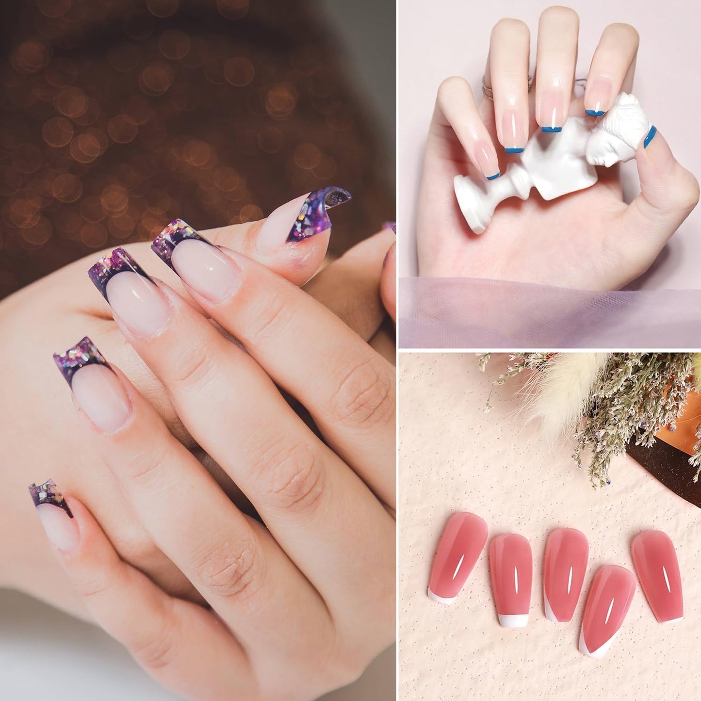 French manicure DIY tool set with 5 pieces