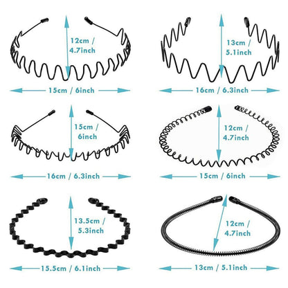 Close up of Kelubatu non-slip metal hair band teeth