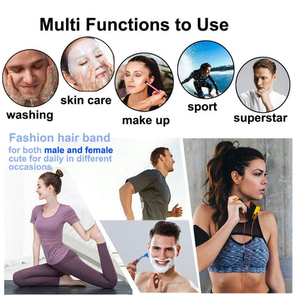 Side profile of wavy spring headbands for athletic performance