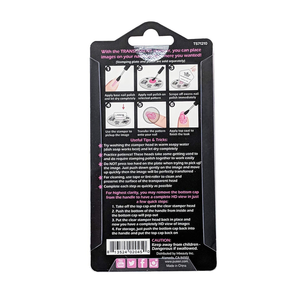 Pueen transparent soft stamper head detail