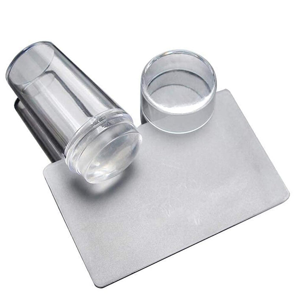 Nail art stamper set with professional scraper tool