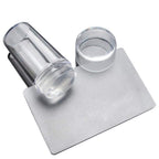 Nail art stamper set with professional scraper tool