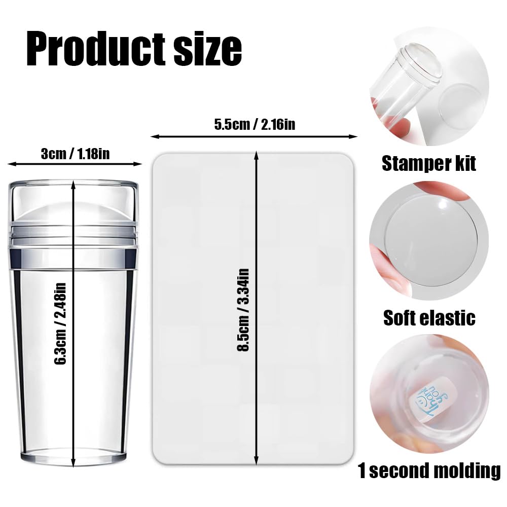 Clear silicone jelly stamper for precise French tip application