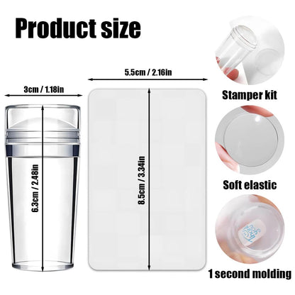 Clear silicone jelly stamper for precise French tip application