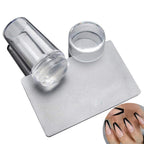 Instructions for using clear silicone nail art stamper