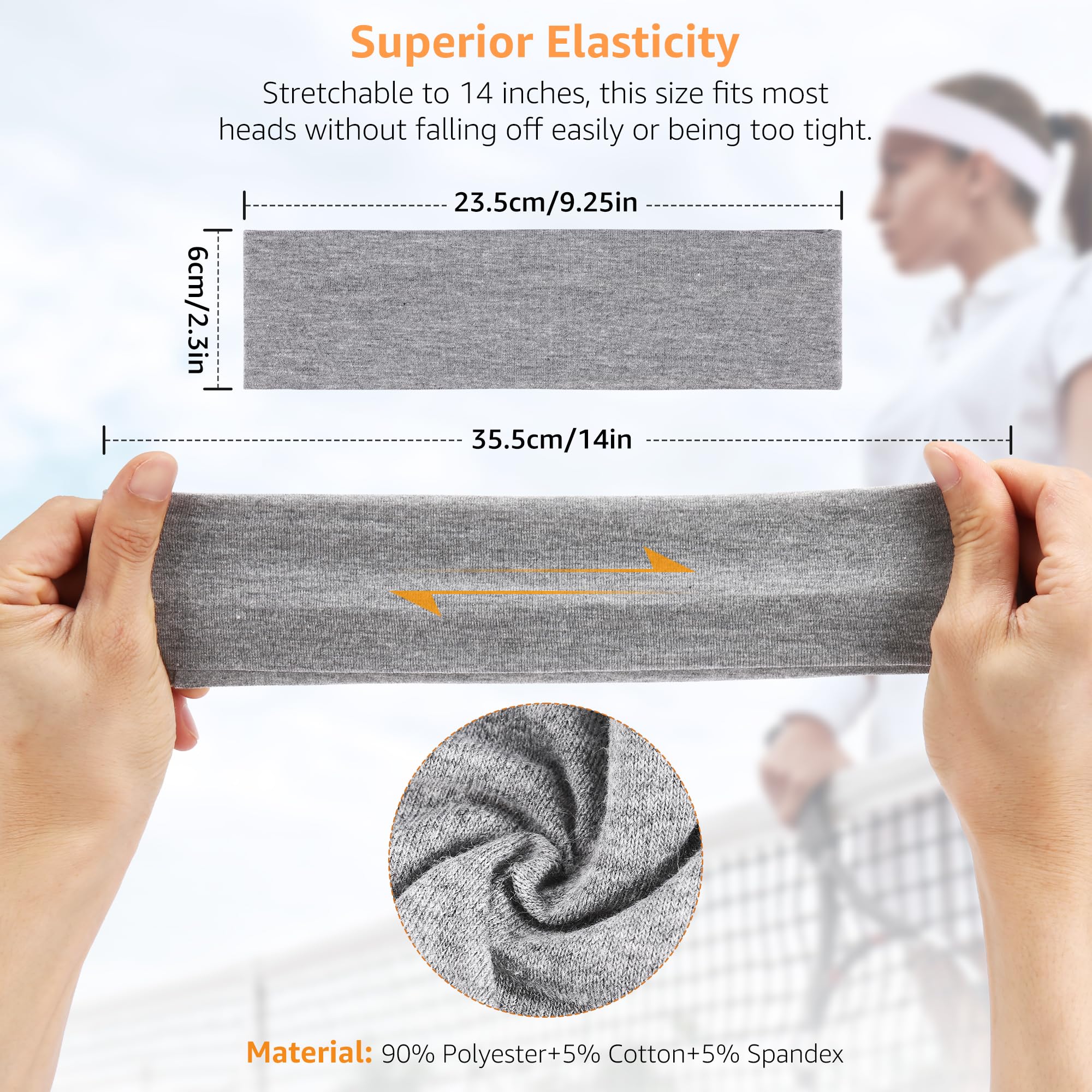 DiyJibb non-slip hair bands for sports and yoga