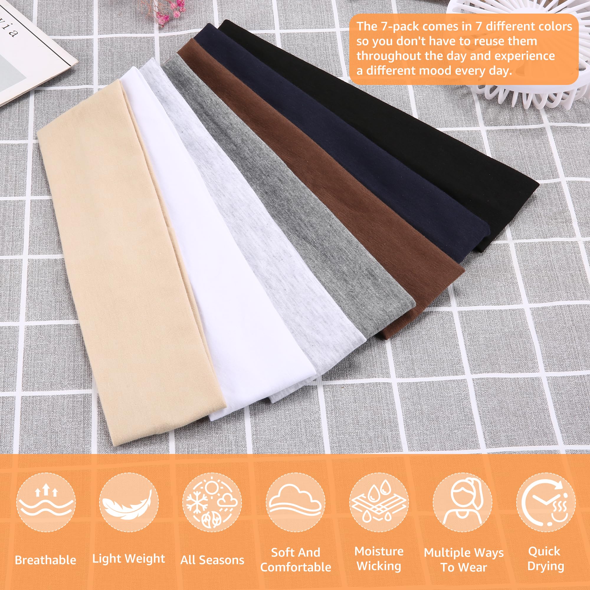 DiyJibb stretchy cotton hair bands assorted colors