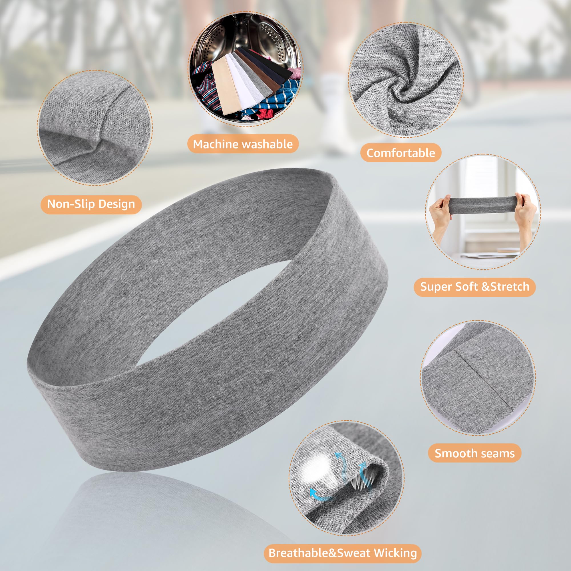 DiyJibb breathable fabric hair bands for workout