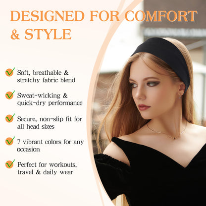 Woman wearing DiyJibb elastic sports headband