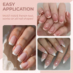 Una Gella French tip tool showing how to apply polish to scraper