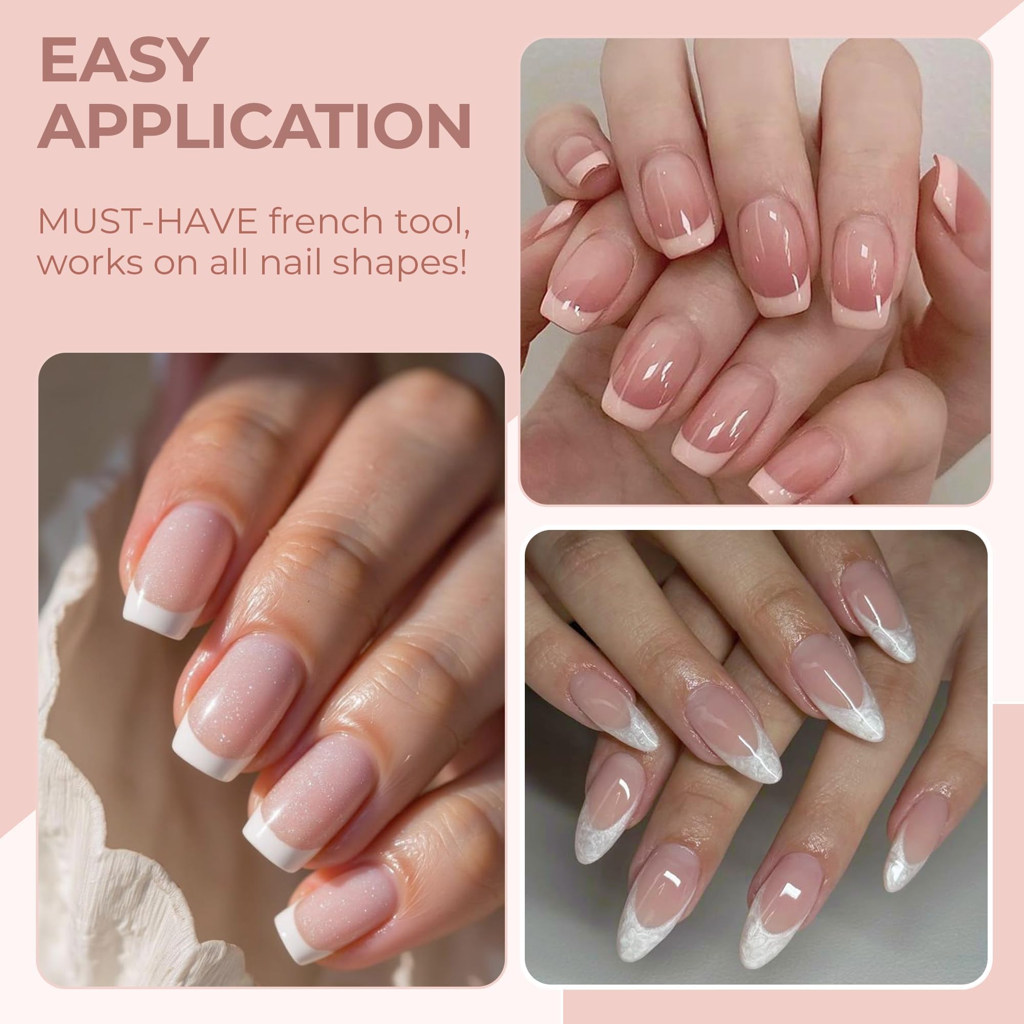 Una Gella French tip tool showing how to apply polish to scraper