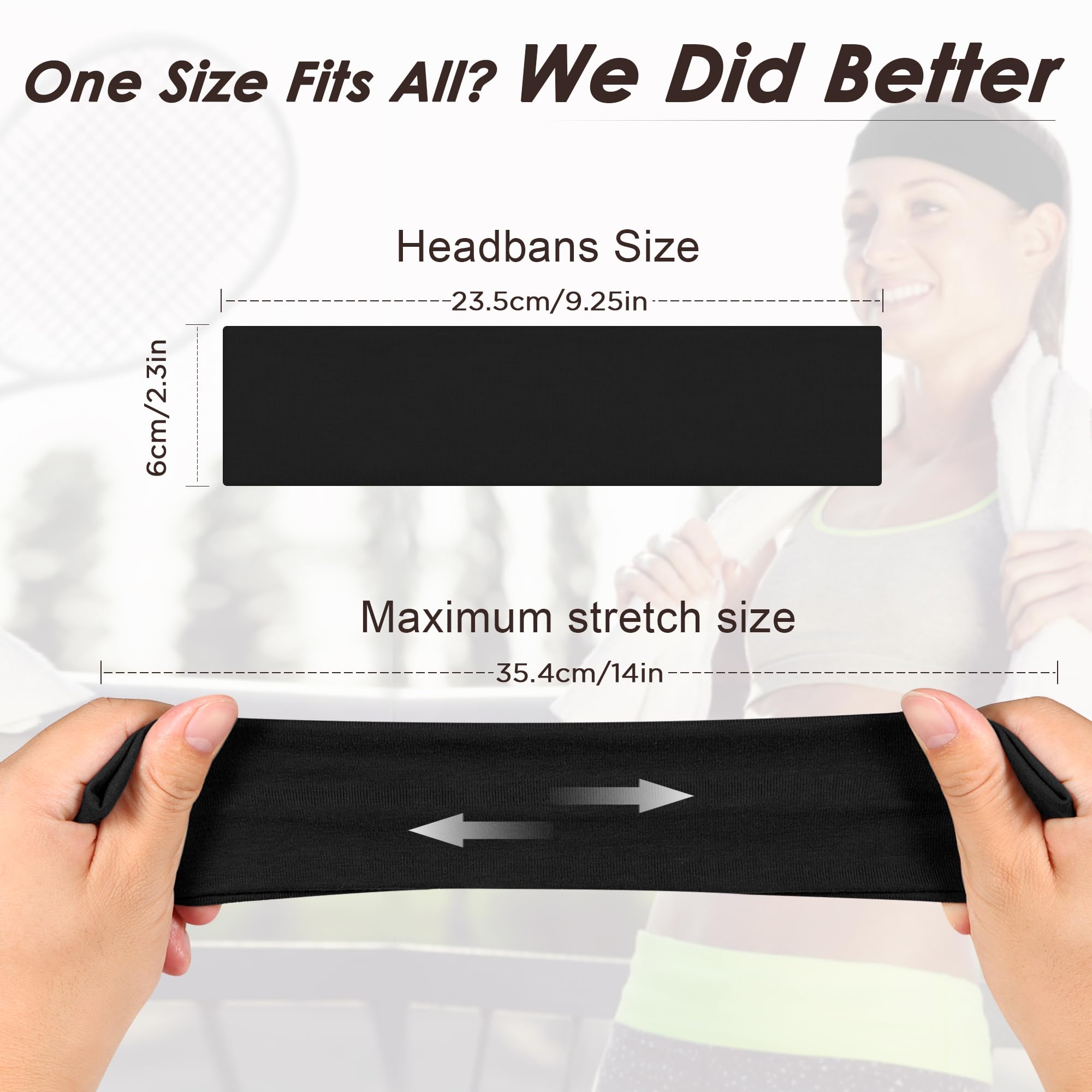Woman wearing Ztomine non slip sports headband during workout