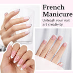 Azurebeauty nail art toolset arranged to show all components including scraper.