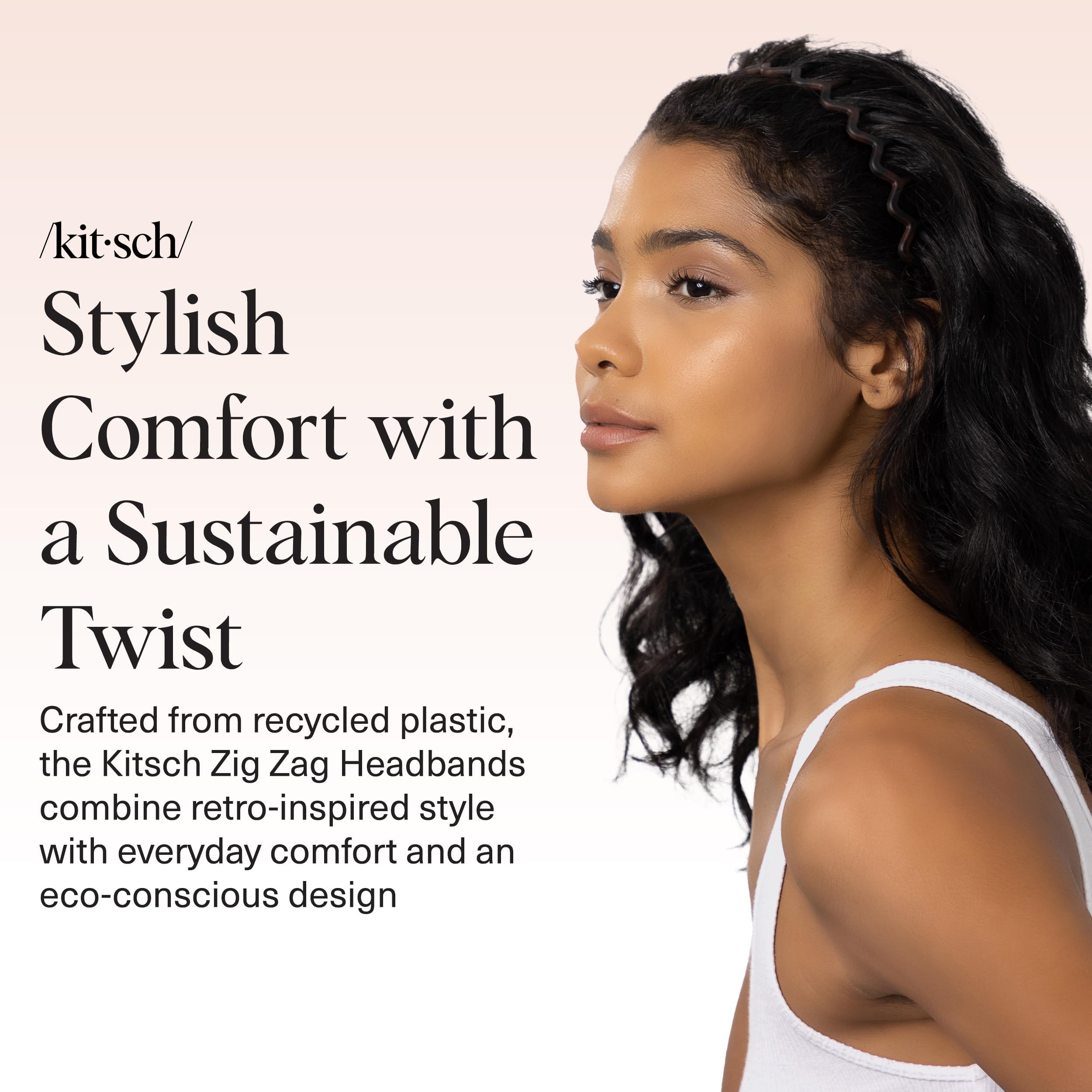 Kitsch non slip comb headbands for slicked back hair