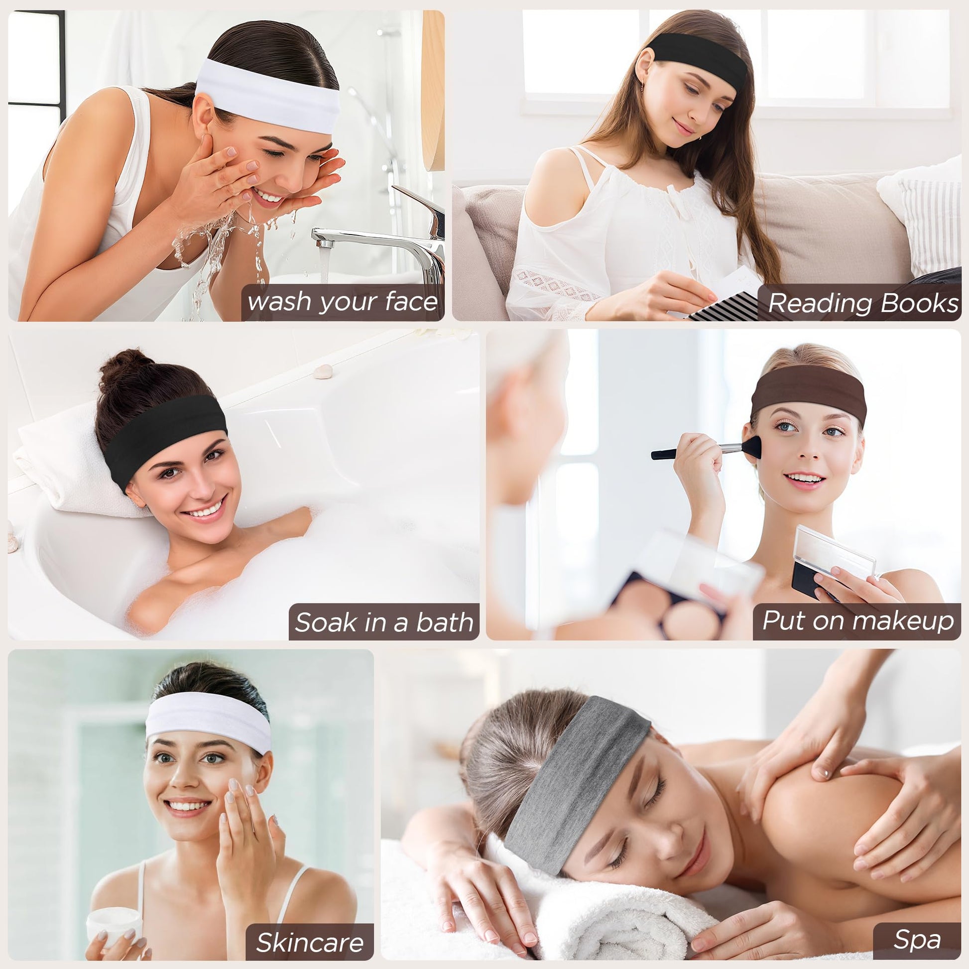 Model demonstrating Ztomine headband comfort and fit