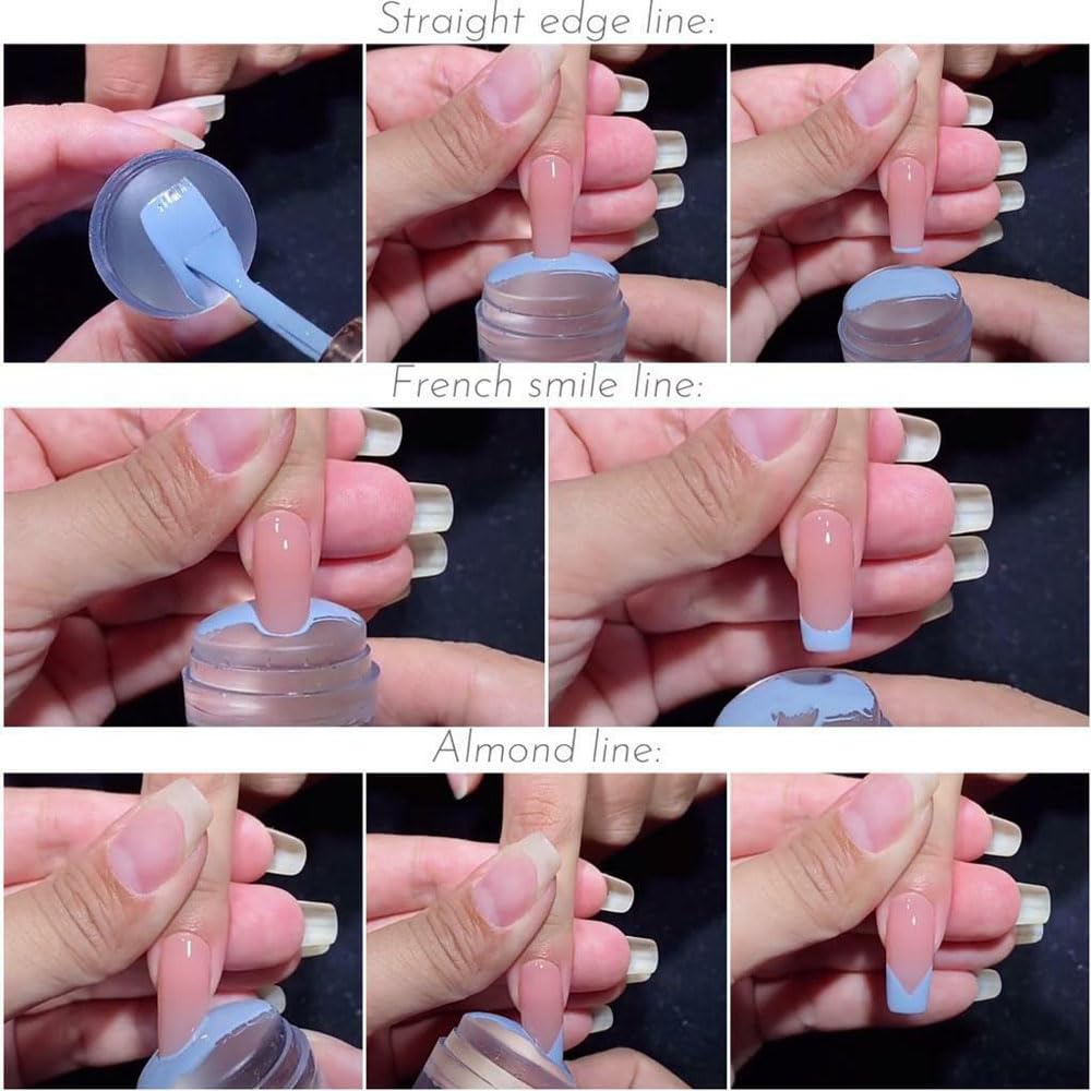 Bluezoo transparent silicone nail stamper for precise DIY manicure