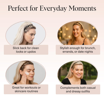 Side profile of Kitsch zig zag hair accessory