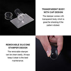 Bluezoo nail stamper head and scraper kit for French tips
