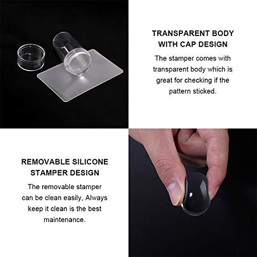 Bluezoo nail stamper head and scraper kit for French tips