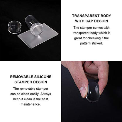 Bluezoo nail stamper head and scraper kit for French tips