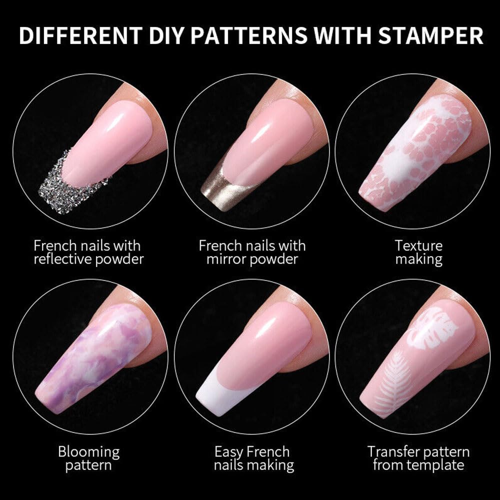 Close up of soft silicone jelly surface on Bluezoo nail stamper