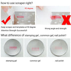 Bluezoo nail stamping tool with acrylic scraper for excess polish removal