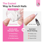 Saviland 4 piece nail stamper kit with long and short stampers