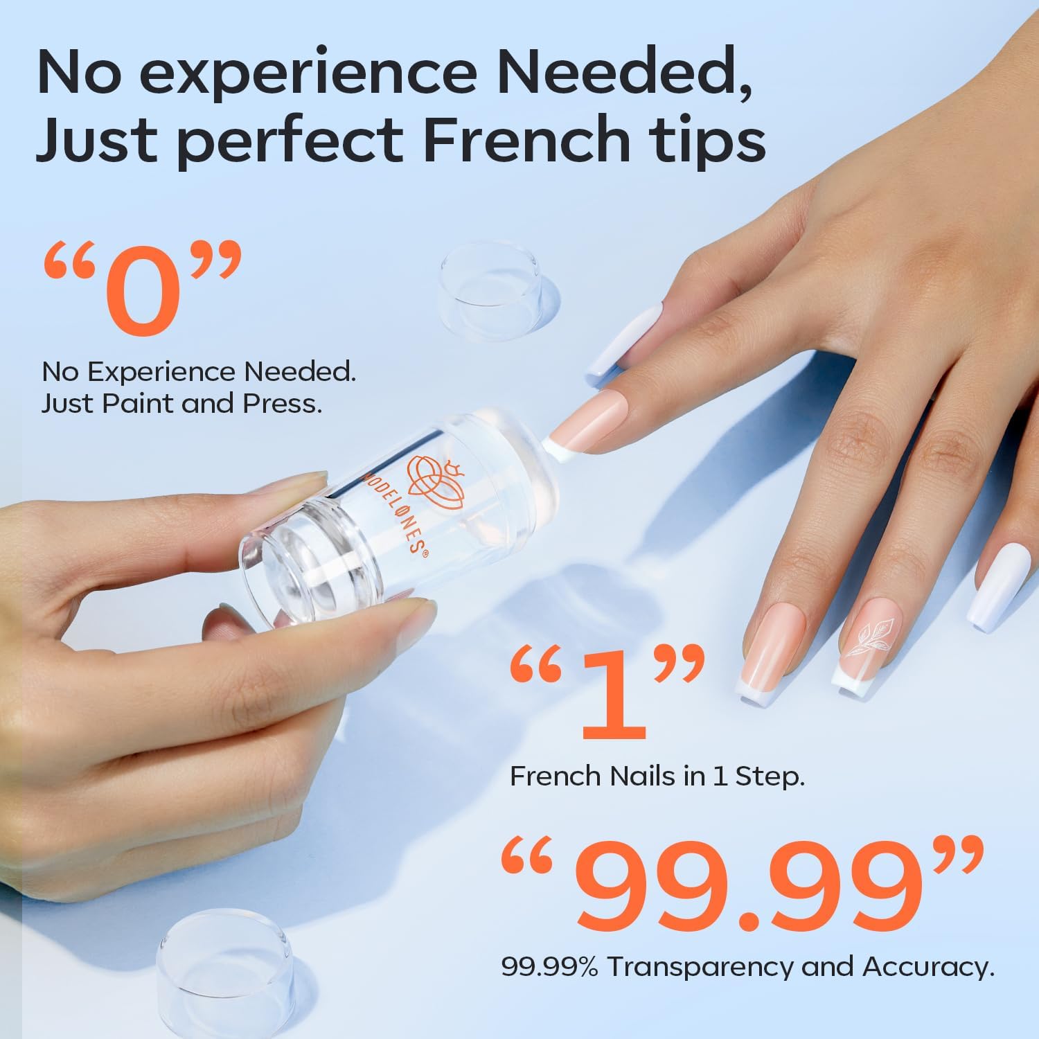 Clear jelly silicone nail stamper for French manicure