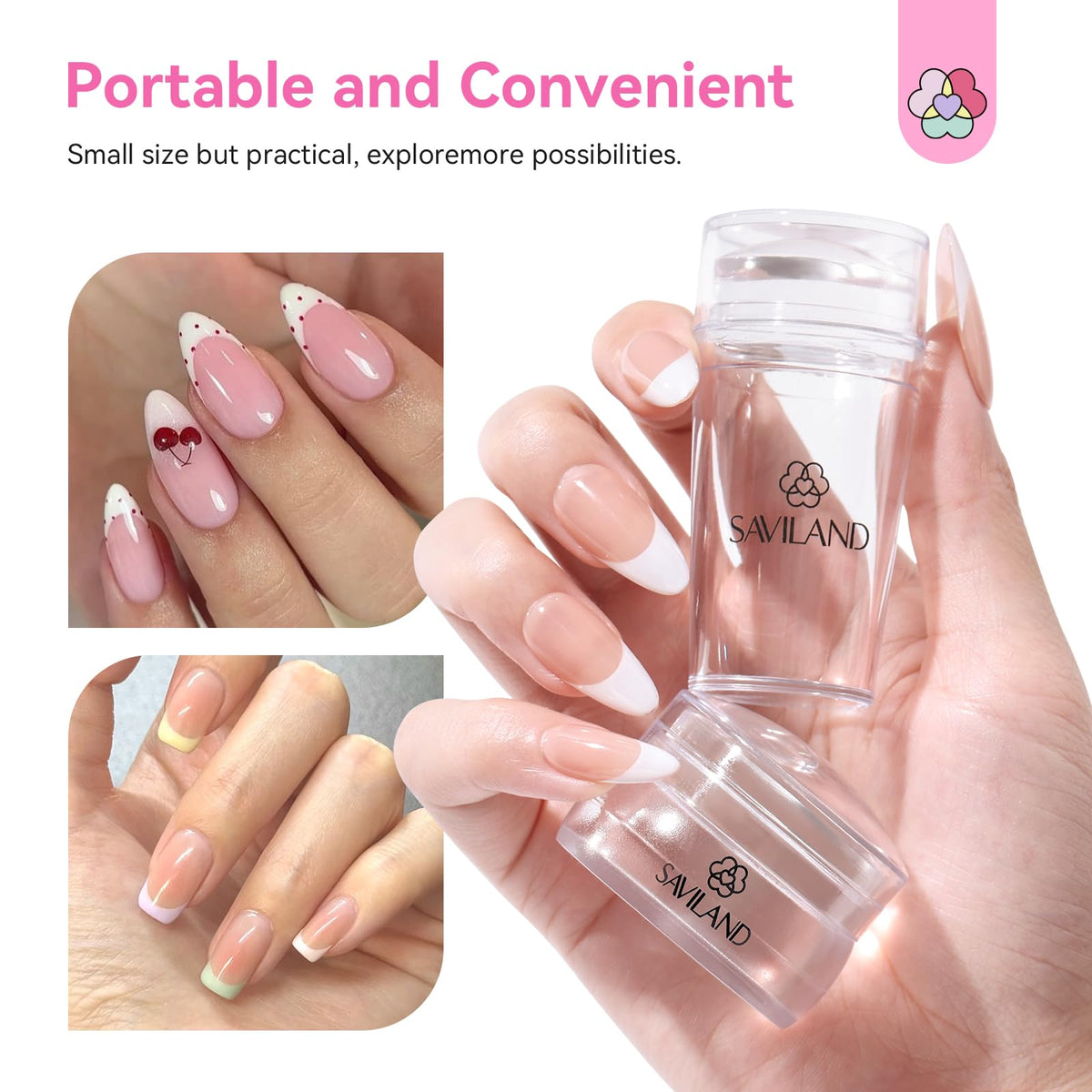 Saviland DIY nail art stamping kit for home salon use