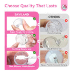 Set of Saviland clear jelly stampers and scrapers for nail design