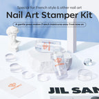 DIY French manicure kit with replaceable silicone heads