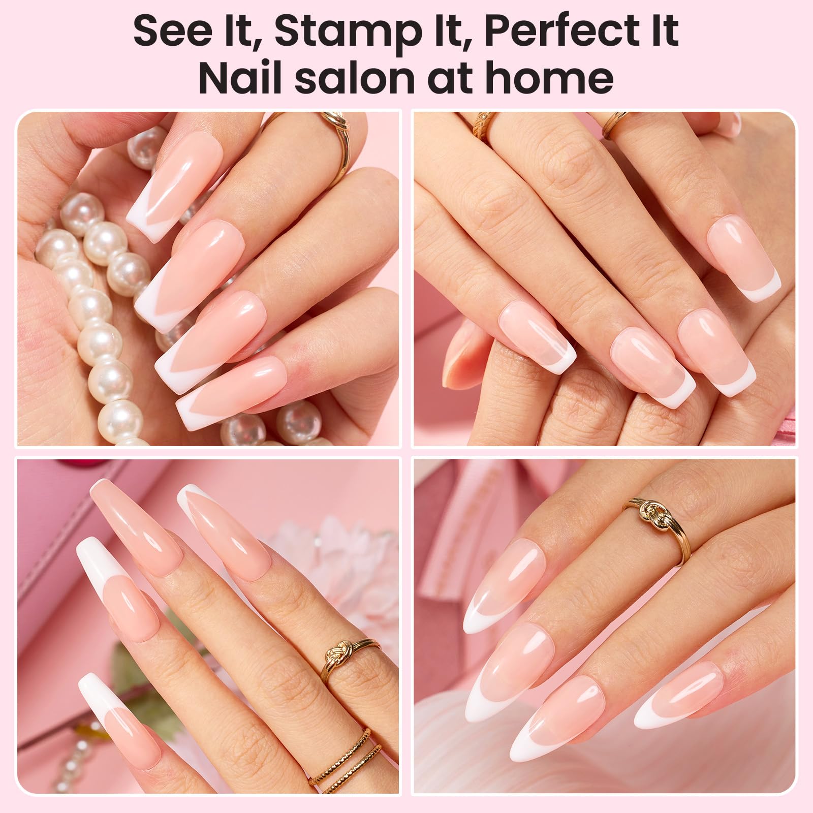 Clear silicone nail stamper for French tips