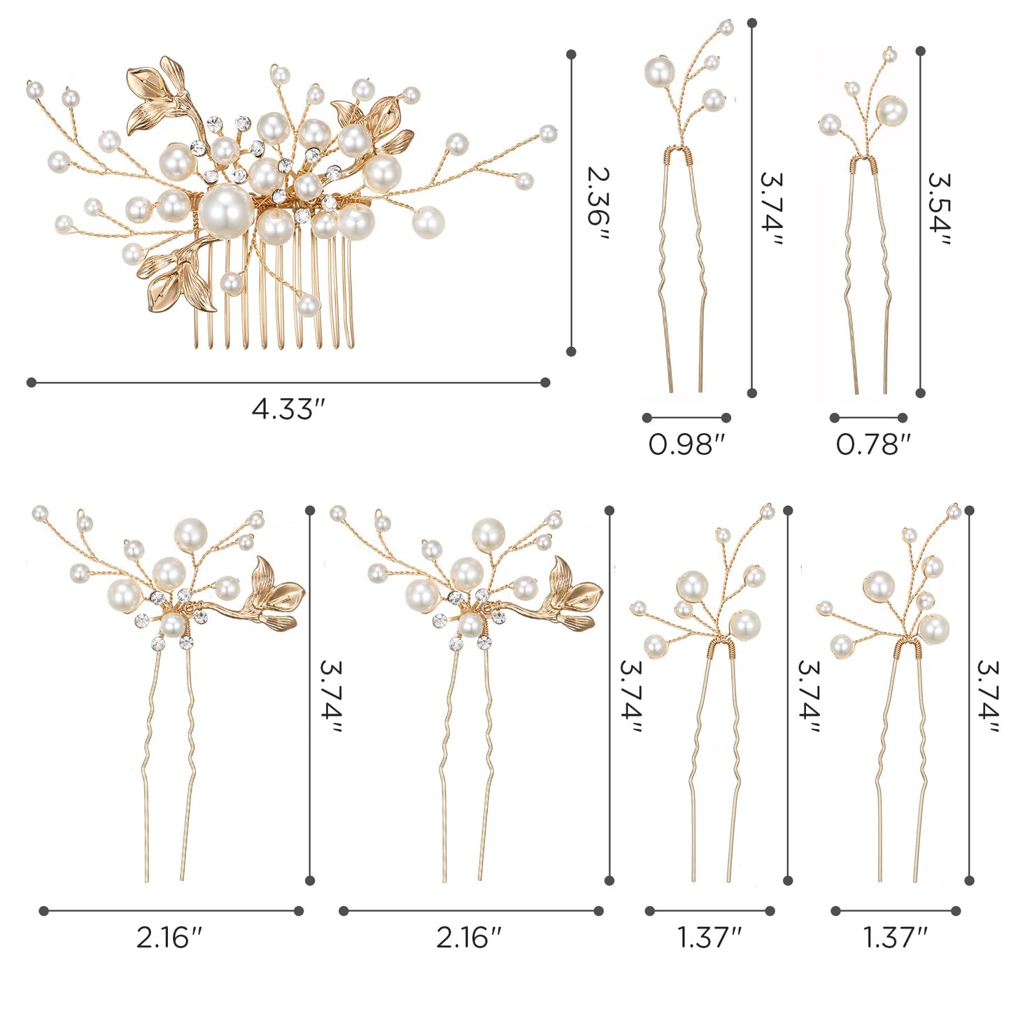 Flexible copper wire construction on SWEETV elegant bridal headpieces