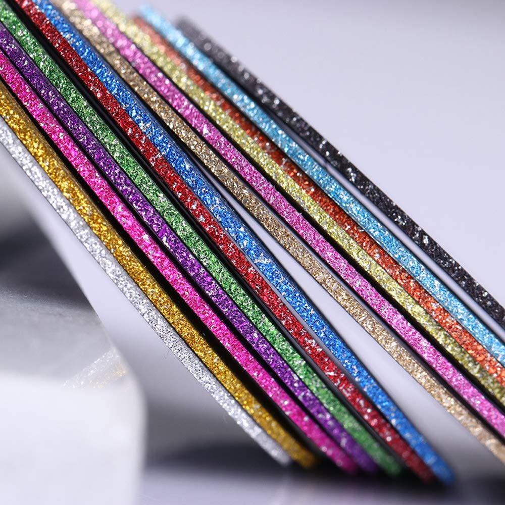 Variety of colors in Ucrhjjc nail art striping tape kit