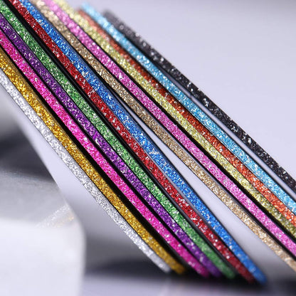 Variety of colors in Ucrhjjc nail art striping tape kit