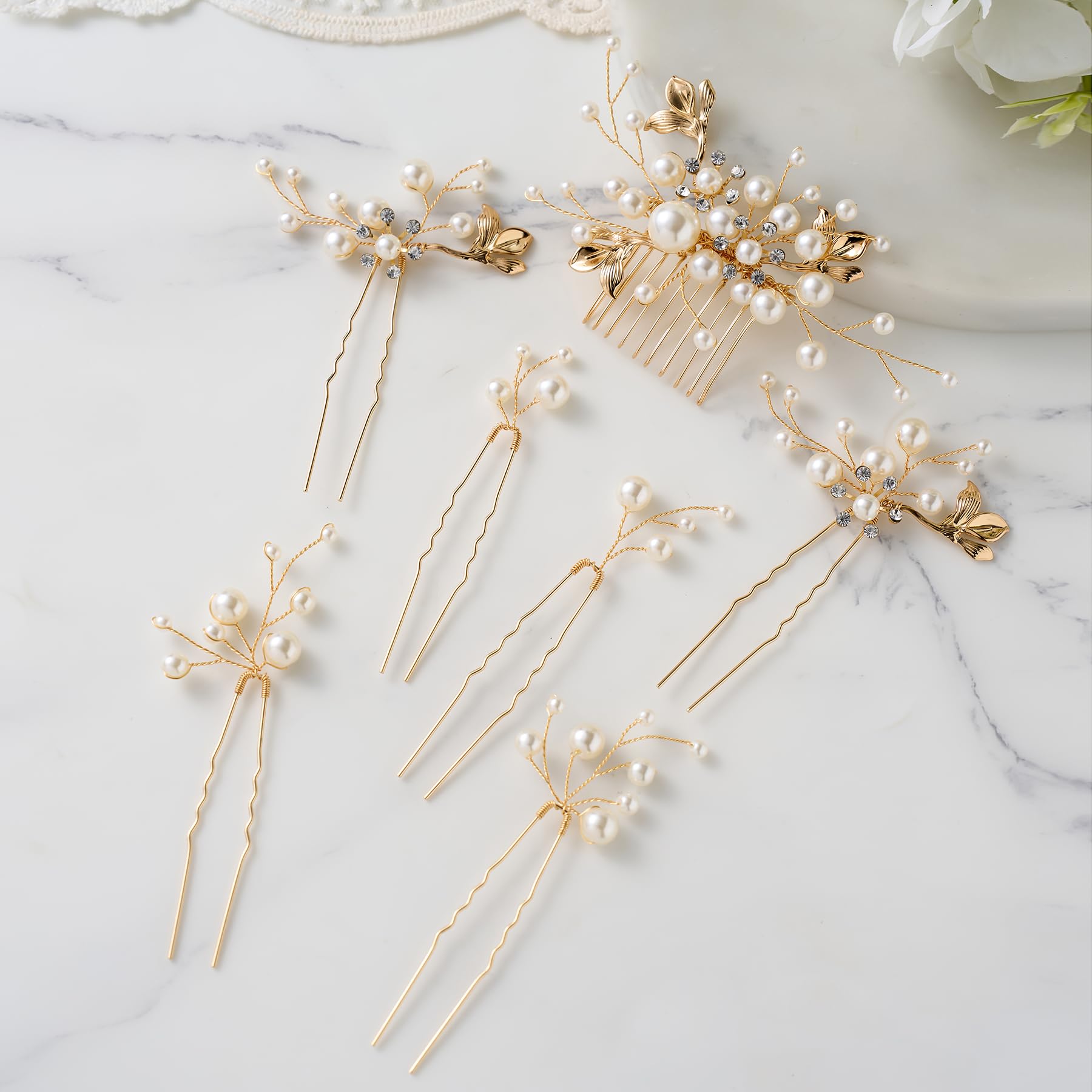 Gift packaging view of SWEETV authentic imported bridal hair accessories collection