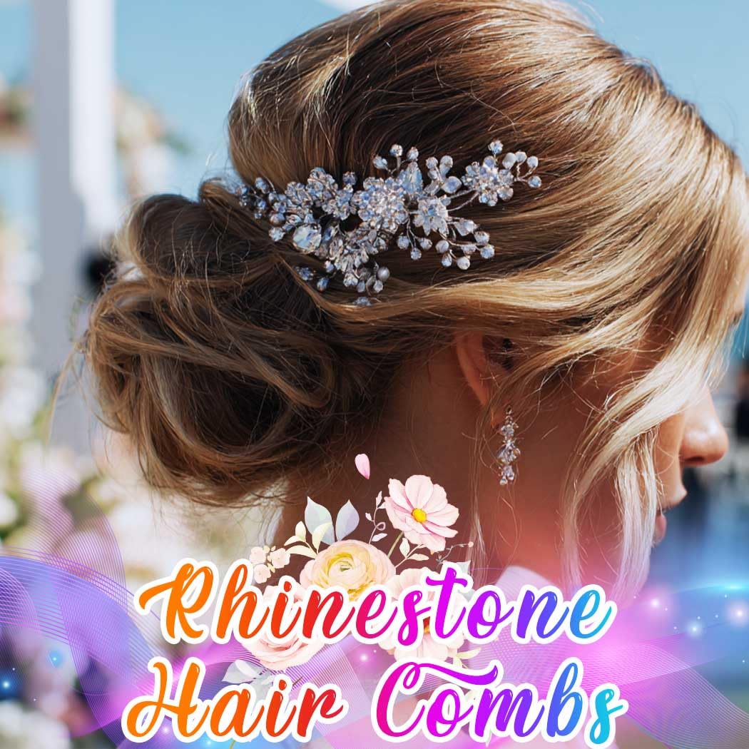 Sparkly rhinestone hair side comb accessory for bridesmaids and formal evening wear