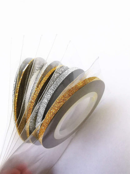 Assorted widths of Yinikiz nail striping tape for patterns