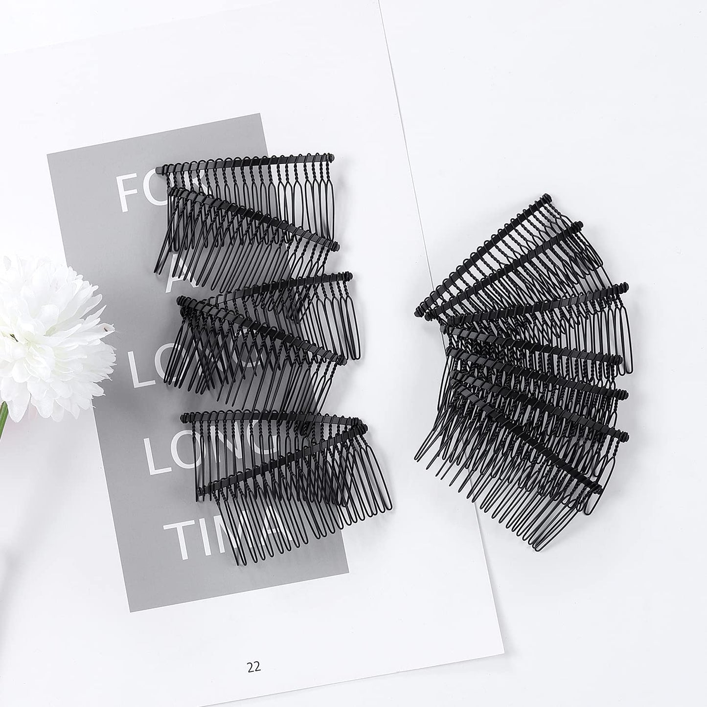 Cinaci DIY blank bridal hair clips for wedding veil attachment and custom crafting