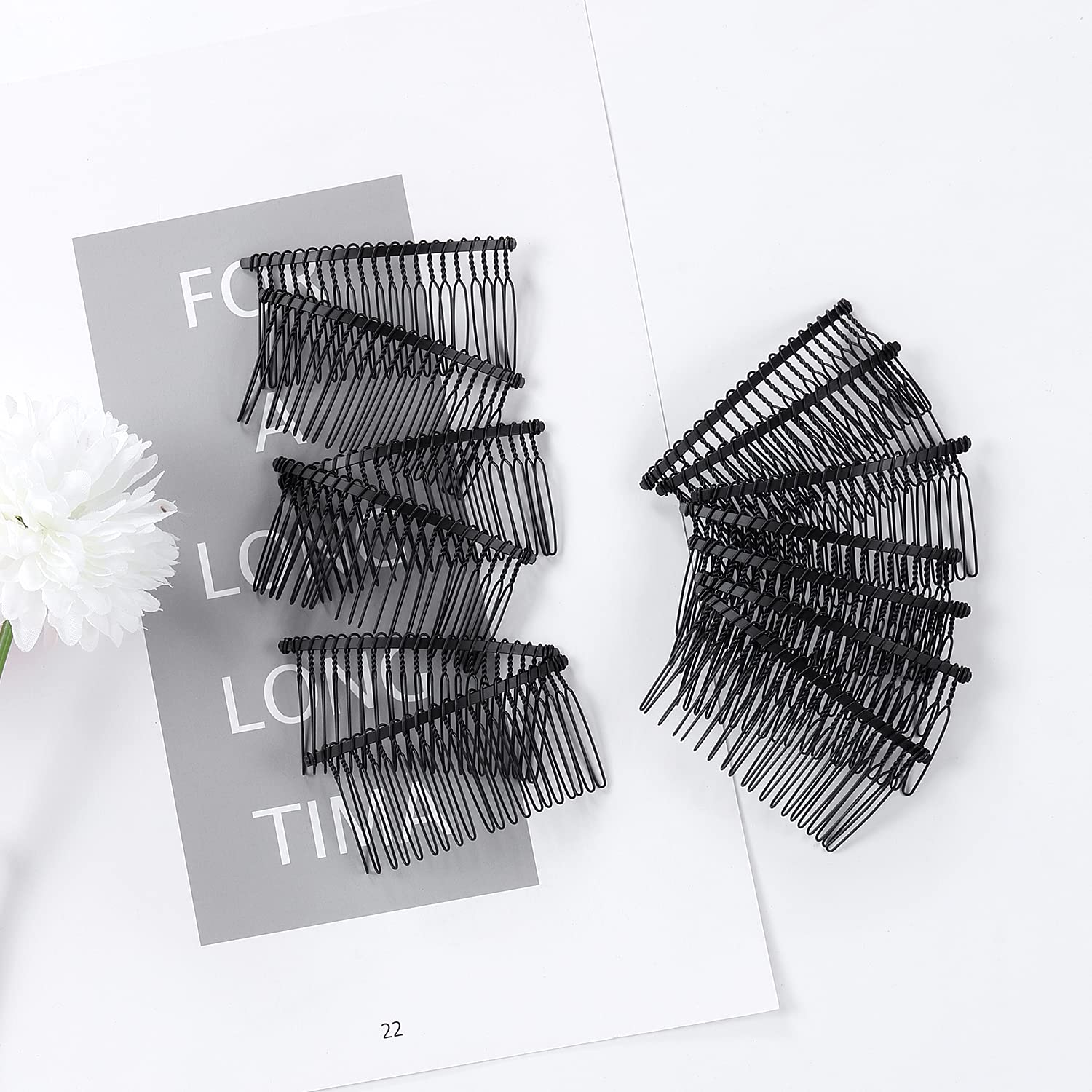 Cinaci DIY blank bridal hair clips for wedding veil attachment and custom crafting