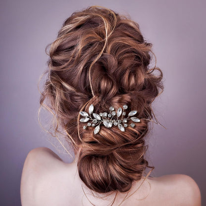 Silver flower bridal headpieces for bridesmaids and wedding guests