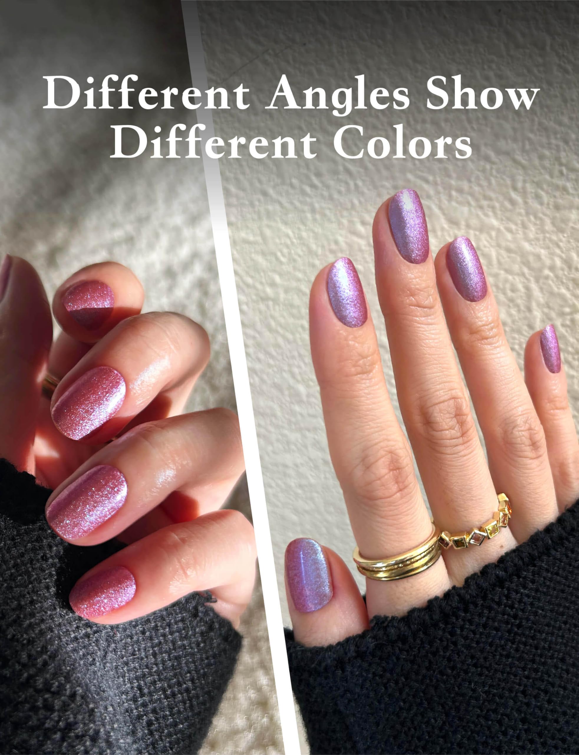 Step by step demonstration of applying the salon quality gel nail stickers without a lamp