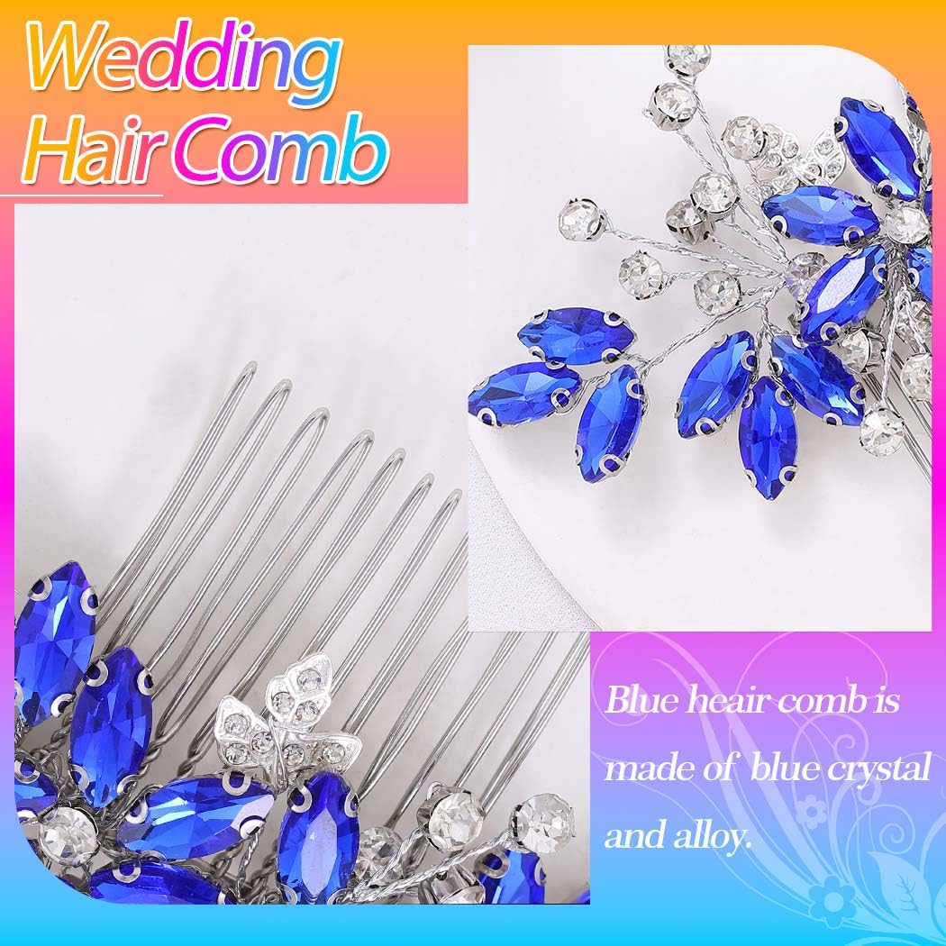 Flexible rhinestone party prom hair piece showing the bendable silver wire branch construction.