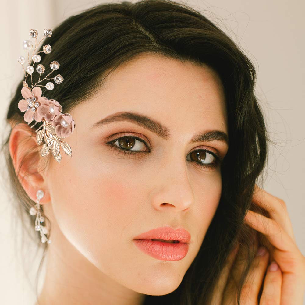 Back view of the Bowinr alloy wire hair pins demonstrating the flexible styling design.