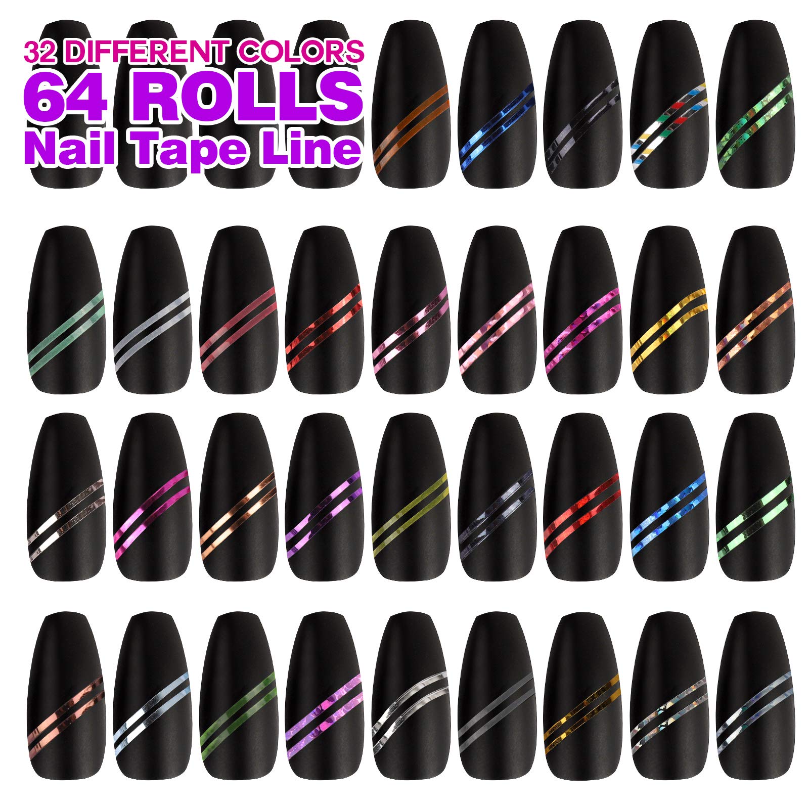 Fandamei nail art kit with stainless steel tweezers