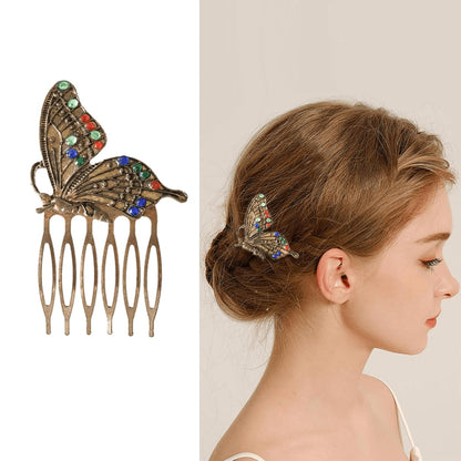 Premium electroplated old gold finish on the decorative bridal wedding hair pins for women.