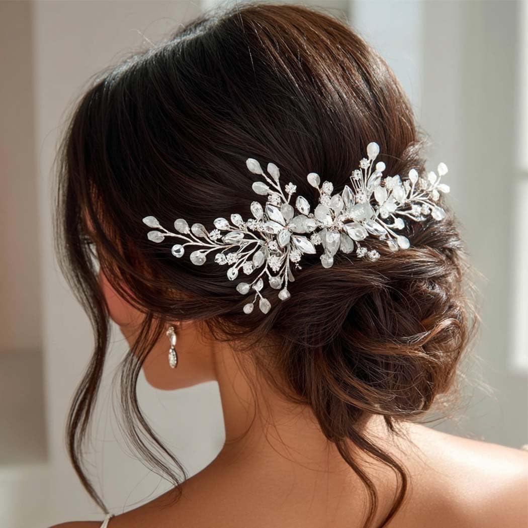 Unicra luxury crystal hair accessory detailing the high quality craftsmanship and sparkle.