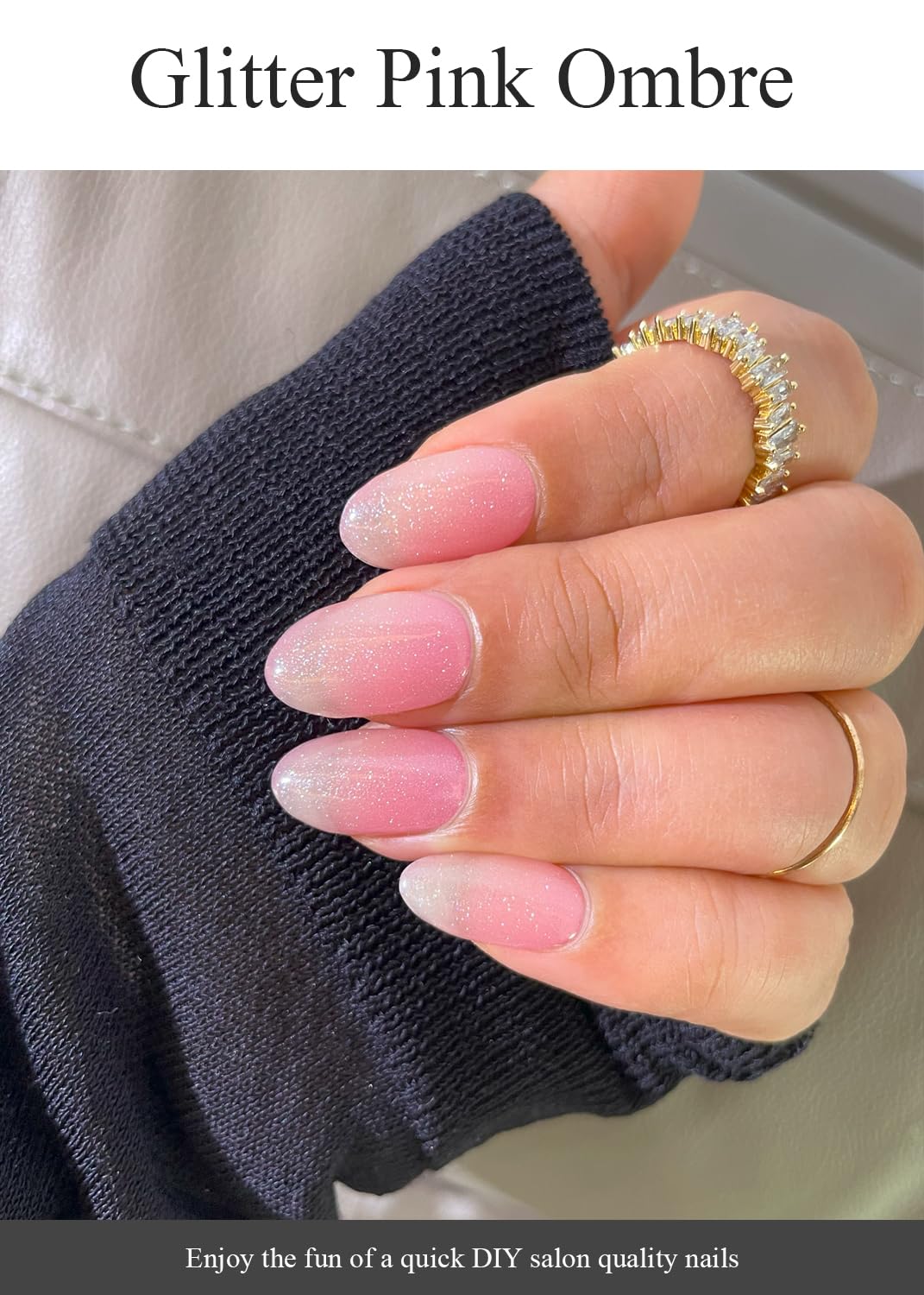 Long-lasting gel nail wraps being cured under an ultraviolet LED nail lamp light