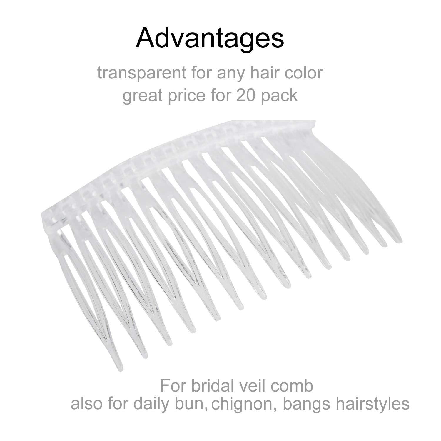 Bridal hairstyle using Lawie clear hair side combs