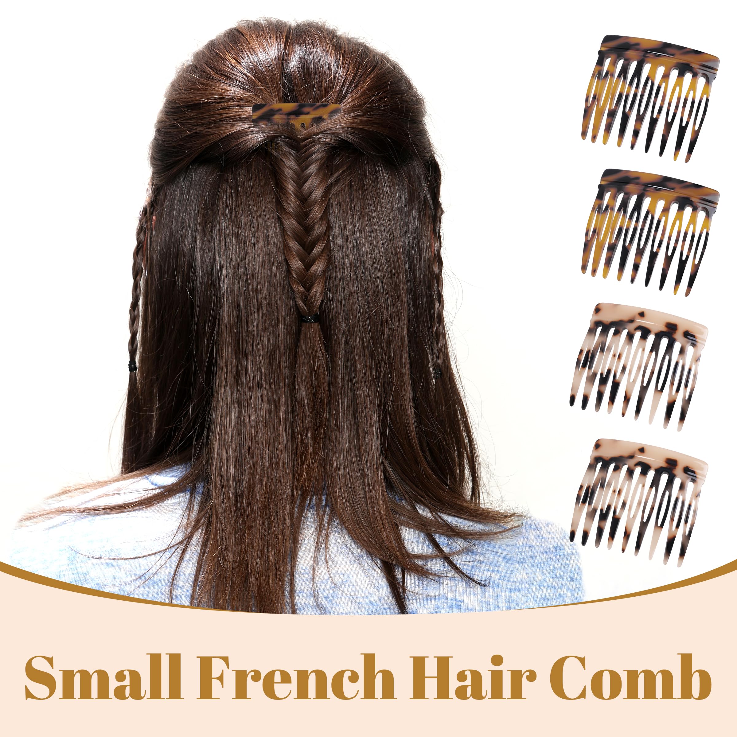 Tressora 9 teeth side combs close up highlighting the smooth rounded edges